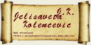 Jelisaveta Kolenčević vizit kartica